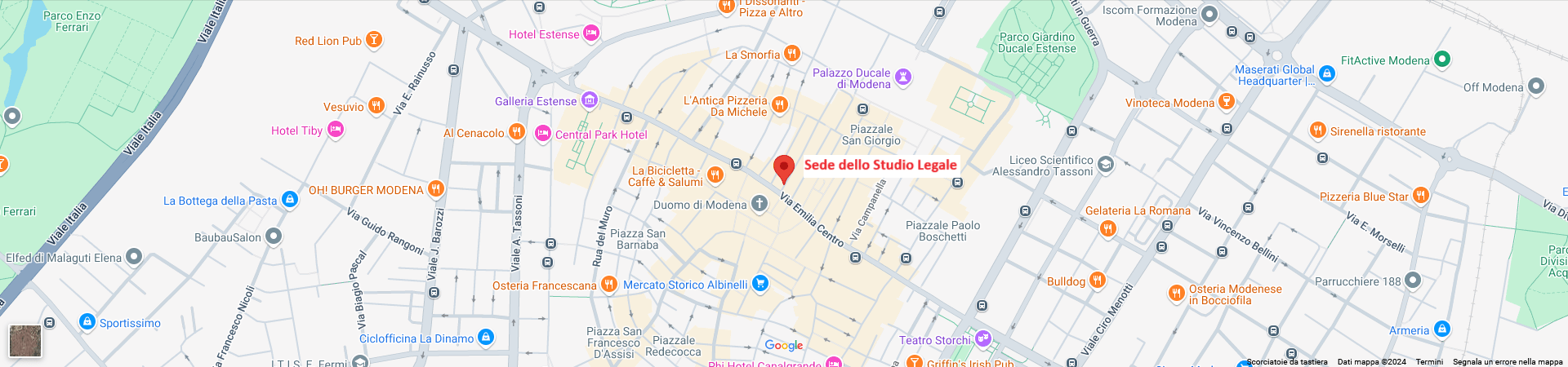 Mappa Studio Legale in Modena